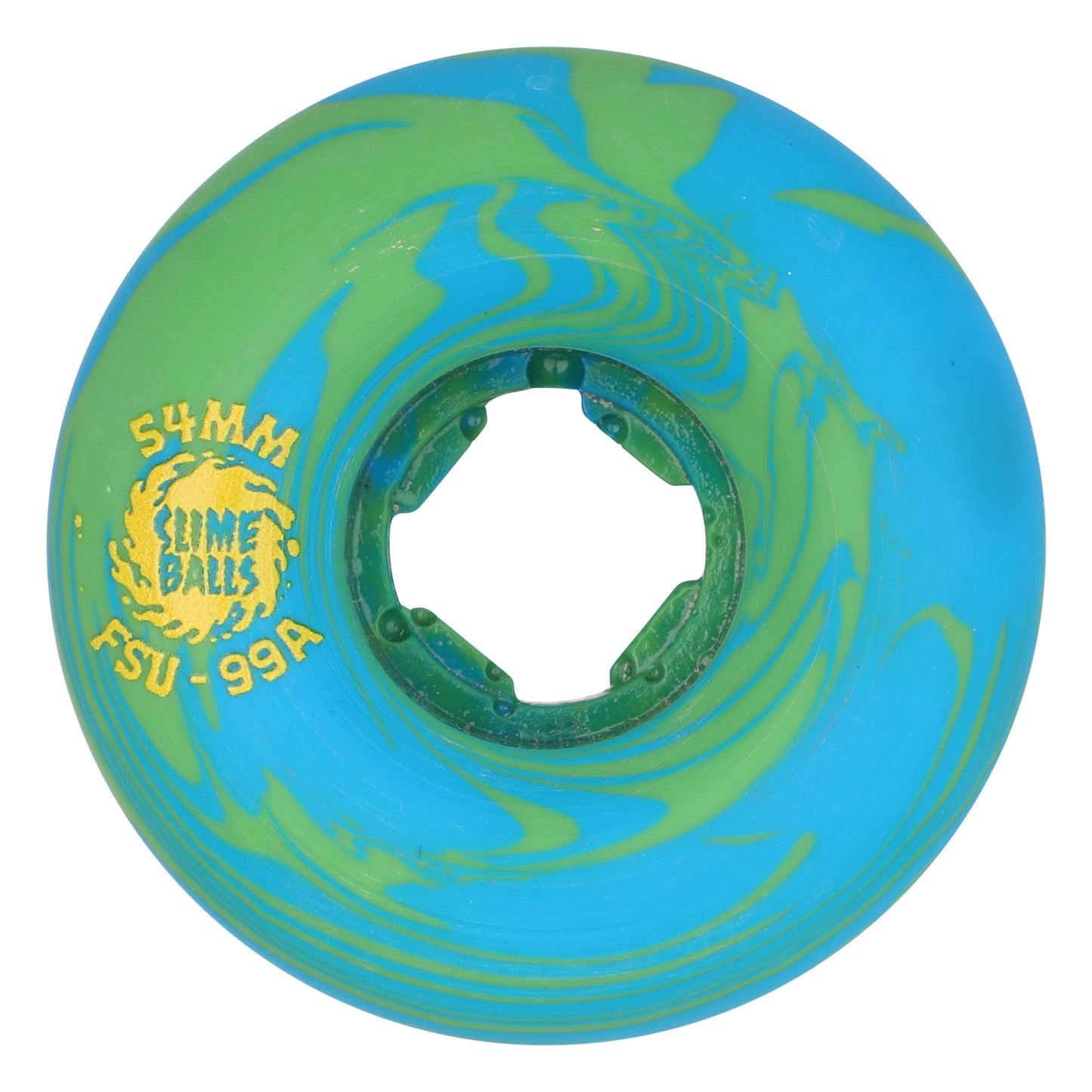 Slime Balls Wheels 54mm Greyson Fletcher Guest Chubbies Green Blue Swirl 99a