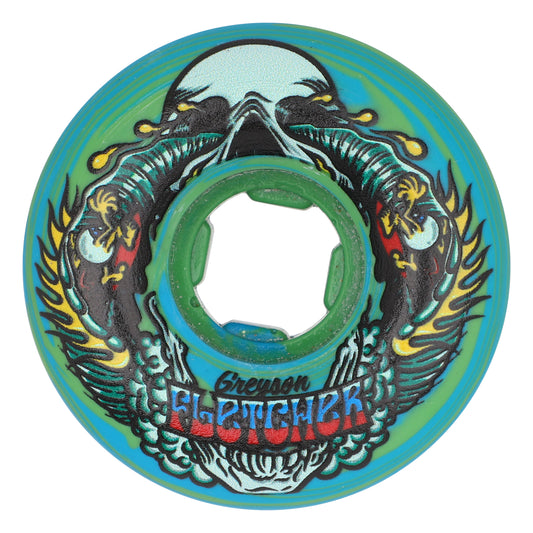 Slime Balls Wheels 54mm Greyson Fletcher Guest Chubbies Green Blue Swirl 99a