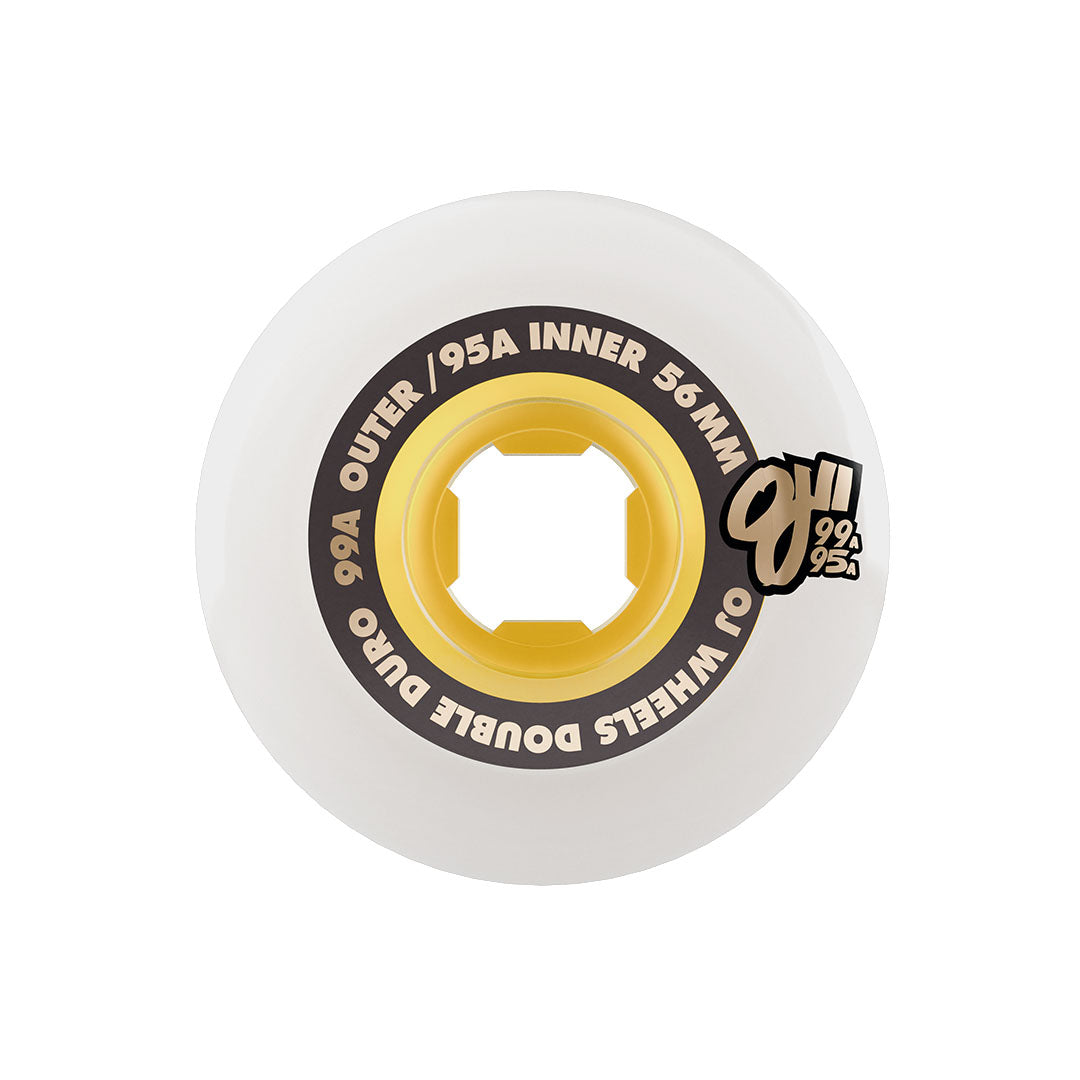 OJ Wheels 56mm Double Duro White Gum Chubbies 99a/95a