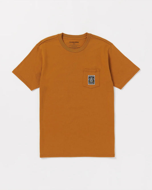 Volcom Pocket Label Short Sleeve Tee Chestnut Brown