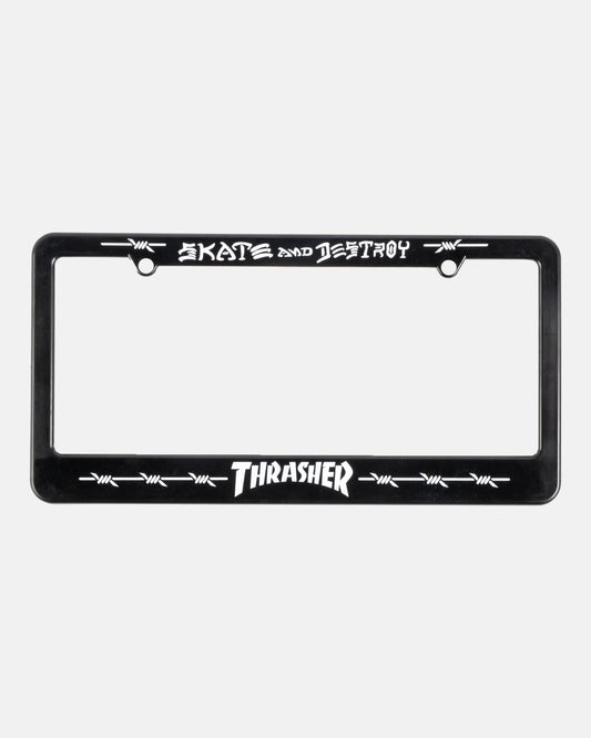 Thrasher Barbed Wire License Plate Cover