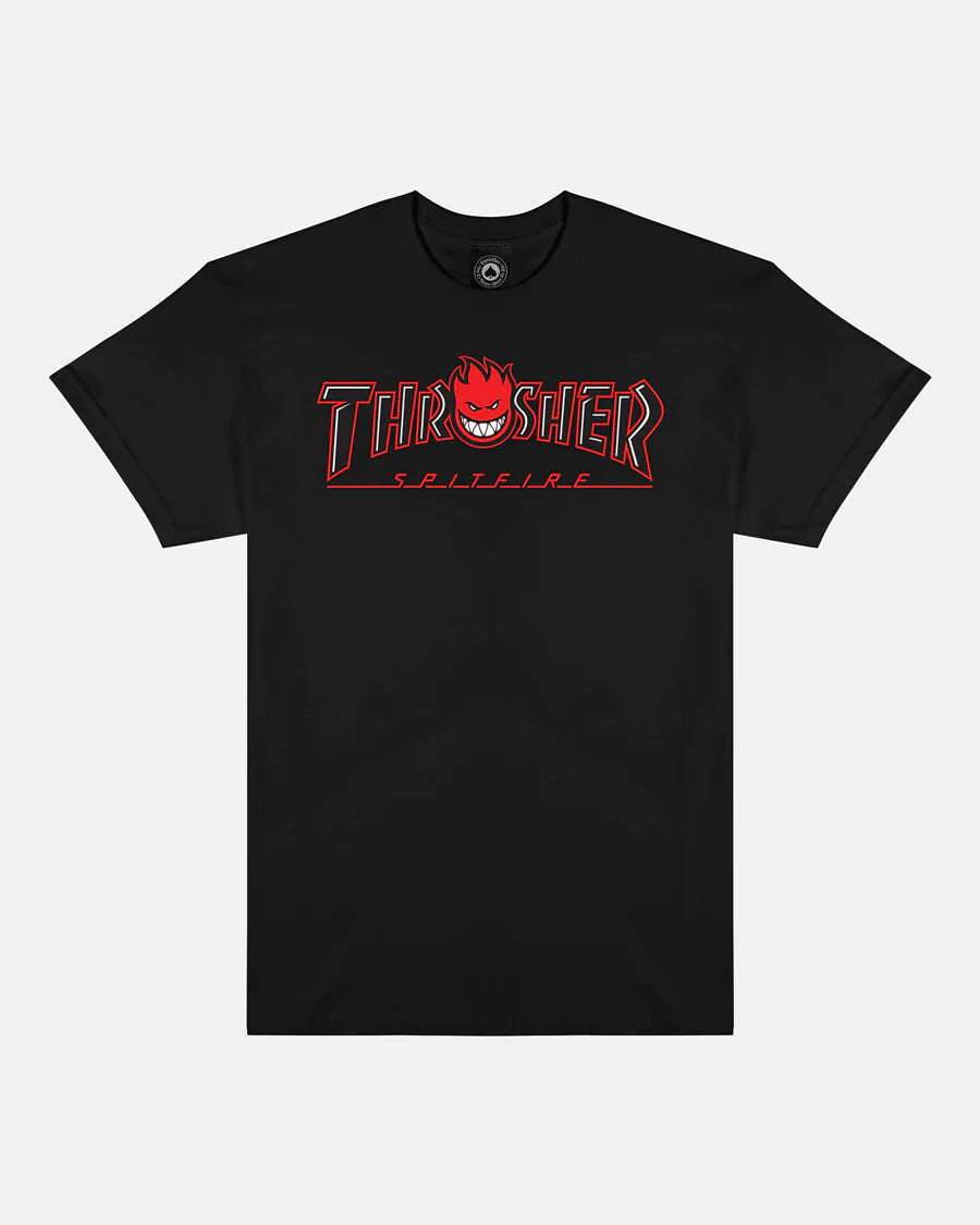 Thrasher Big Head Outline T-Shirt Black