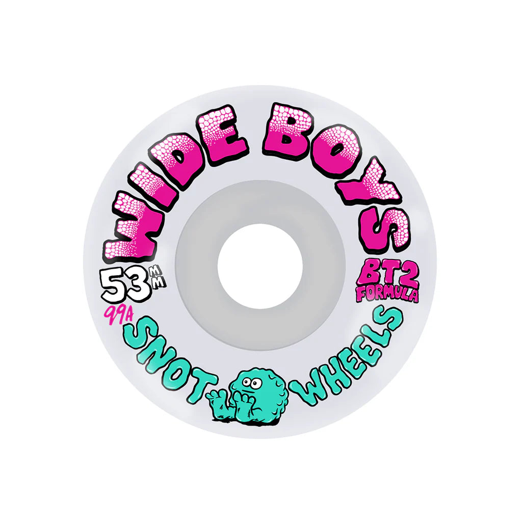 SNOT WHEELS WIDE BOYS 53MM 99A CLEAR/PINK