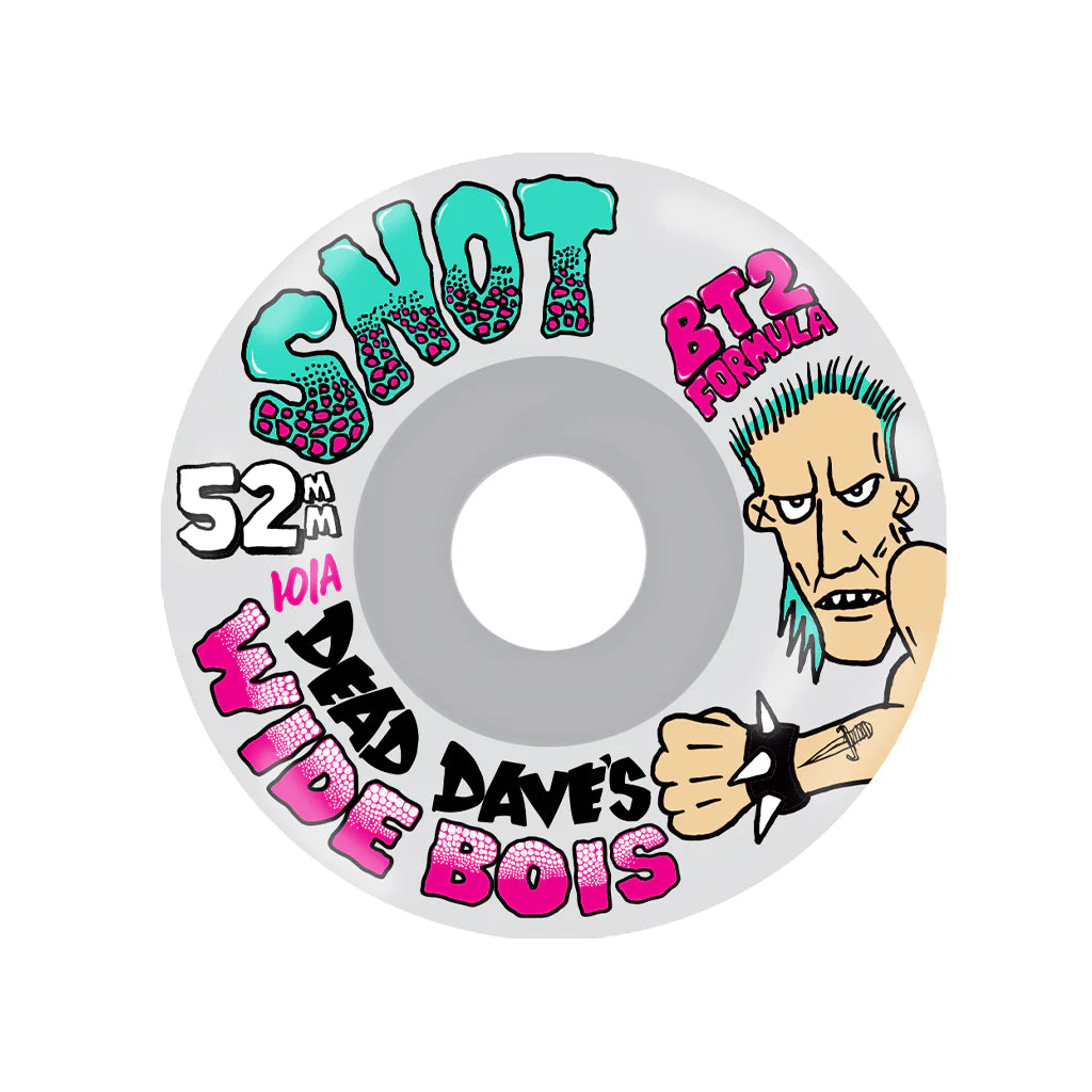 SNOT WHEELS DEAD DAVE WIDE BOYS 52MM 101A CLEAR