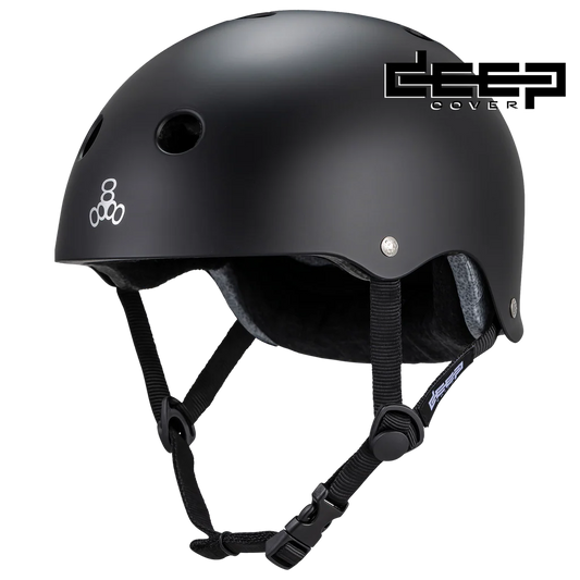 TRIPLE 8 DEEP COVER HELMET - BLACK MATTE