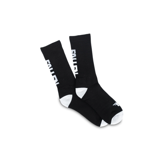Fallen Back Logo Sock Black/White