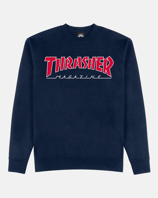 Thrasher Outline Crewneck Navy