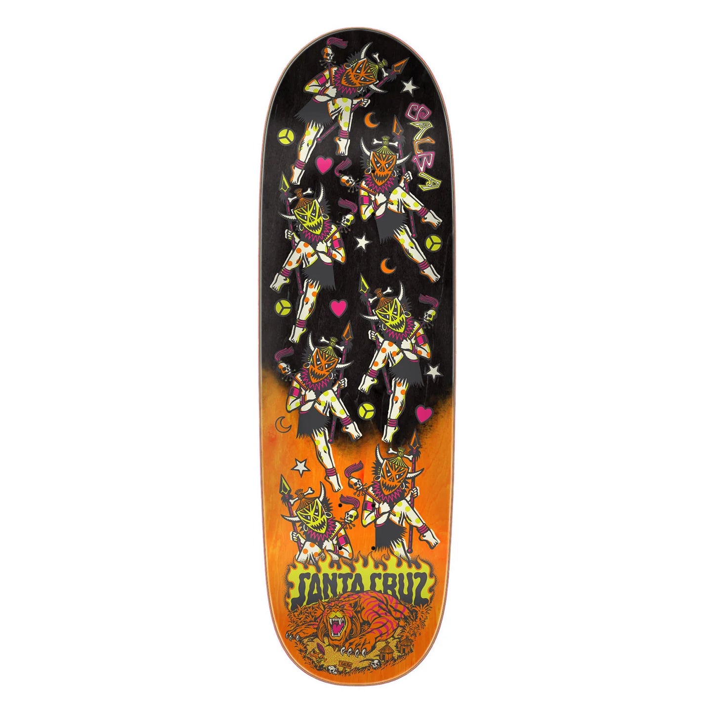 Santa Cruz Salba Firedance Pro Shaped Skateboard Deck 8.80in x 32.08in