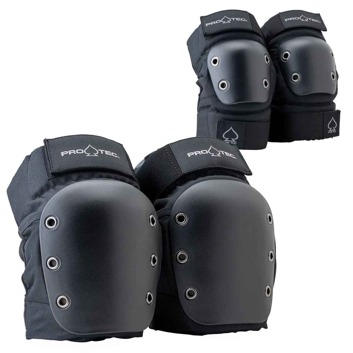 Pro-Tec STREET KNEE/ELBOW PAD SET - OPEN BACK - BLACK