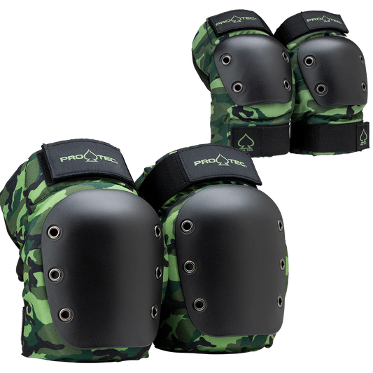 Pro-Tec STREET KNEE/ELBOW PAD SET - OPEN BACK - CAMO