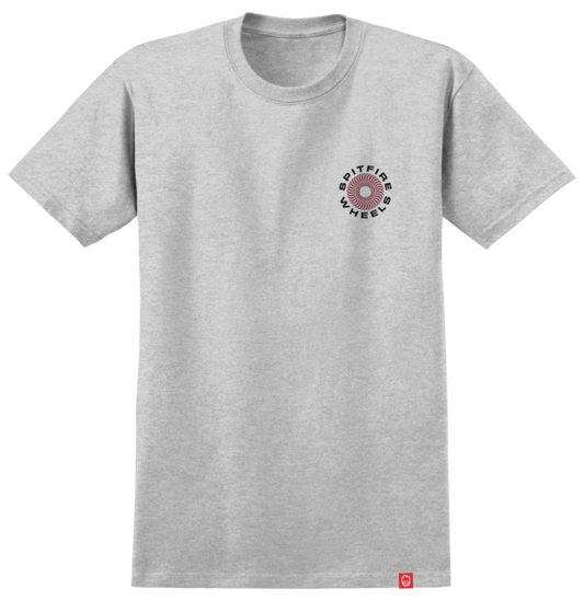 SPITFIRE CLASSIC '87 FADE FILL TEE ASH GREY w/ RED & BLACK