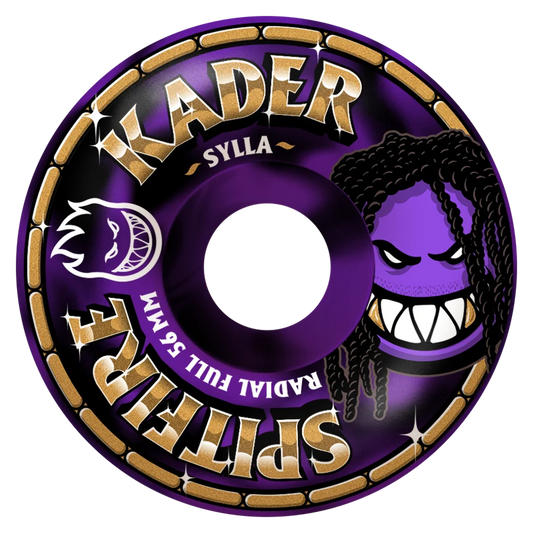 SPITFIRE F4 99 KADER ROLLY RADIAL FULL BLACK / PURPLE SWIRL 56MM