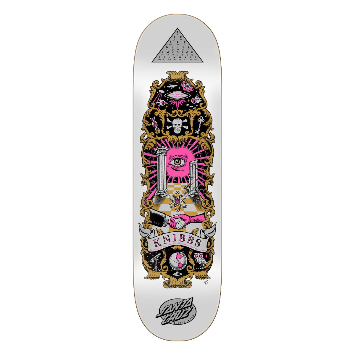 Santa Cruz Knibbs Cryptic Pro Skateboard Deck 8.50in x 31.60in