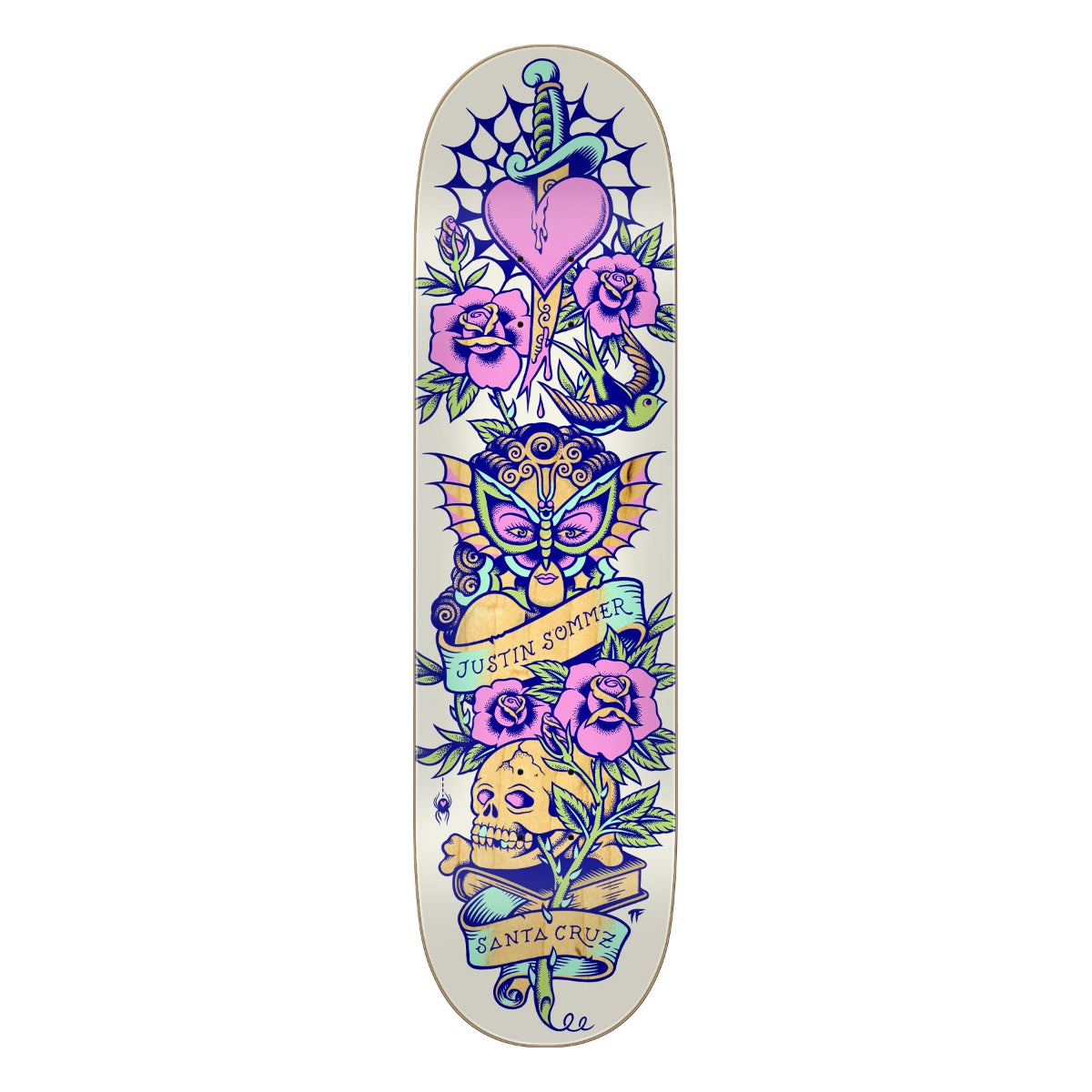 Santa Cruz Sommer Tattooed Pro Skateboard Deck 8.25in x 31.8