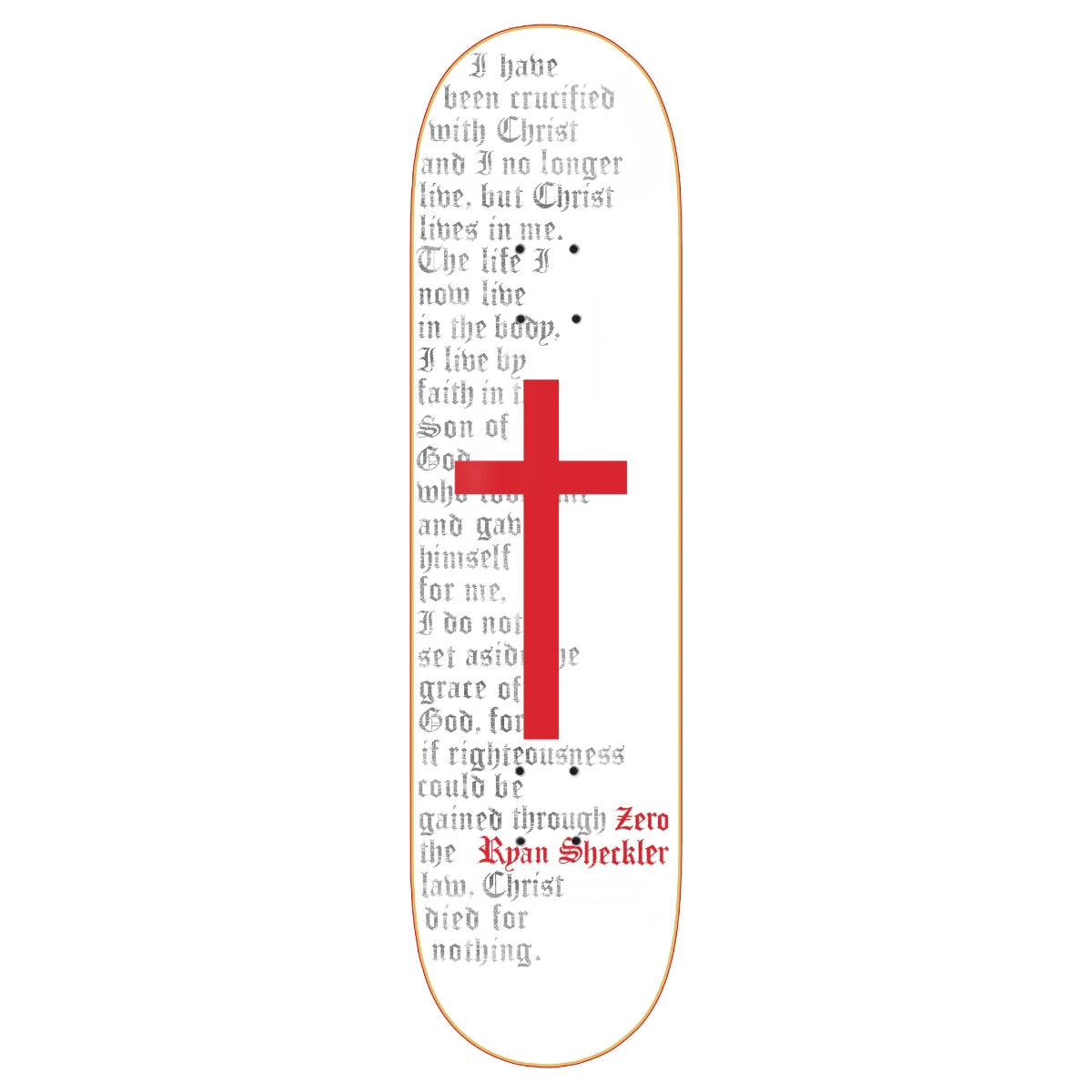 ZERO SHECKLER CROSS DECK WHT/RED