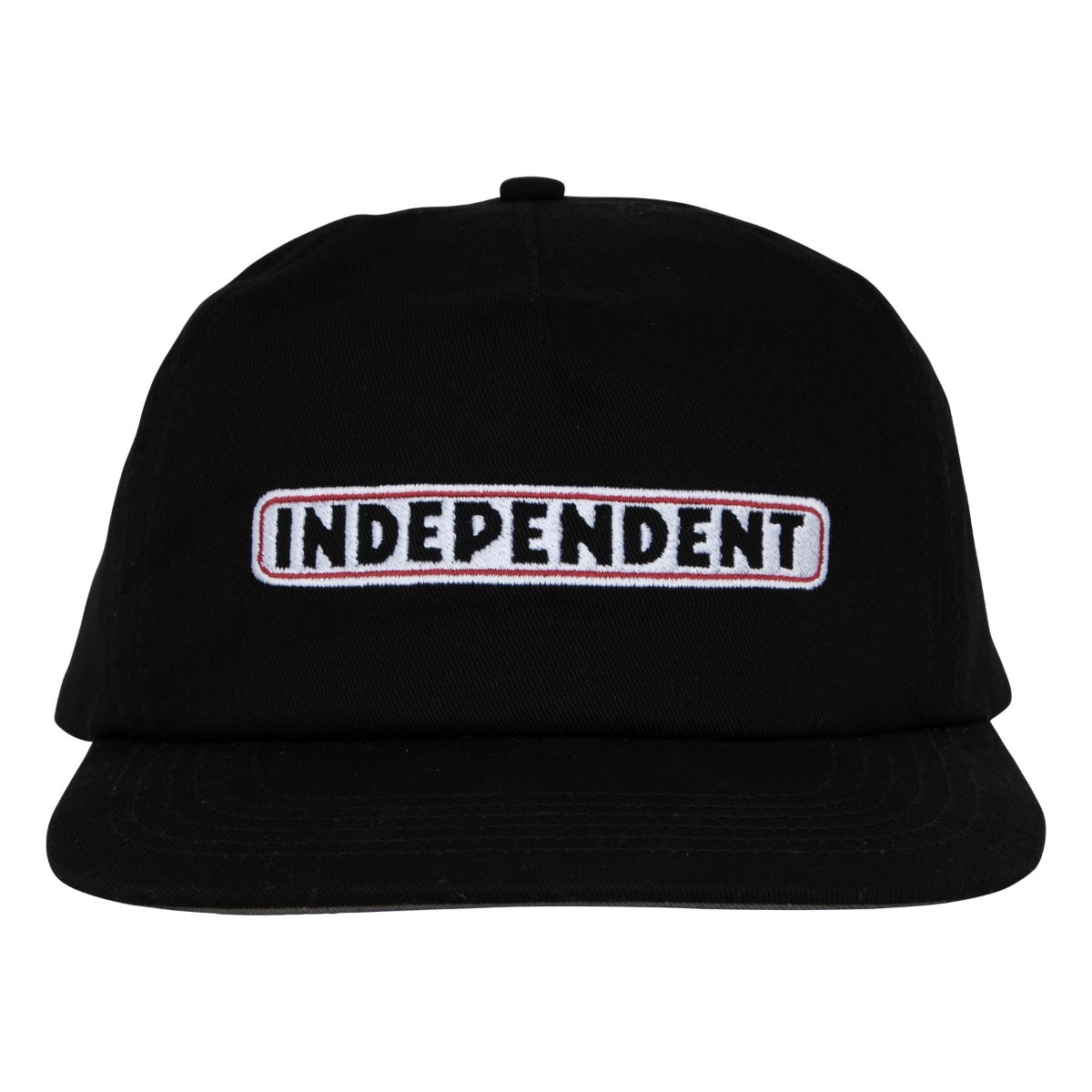 Bar Logo Snapback Unstructured Hat Black
