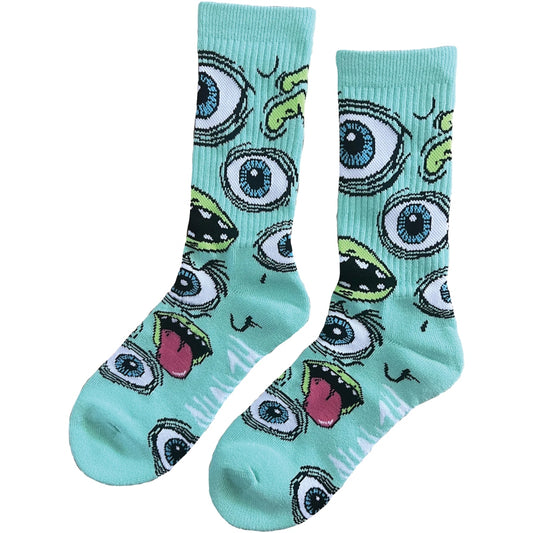 HEROIN MUTANT CREW SOCKS ICE BLUE