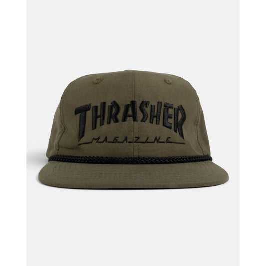 THRASHER - ROPE SNAPBACK - OLIVE/BLACK