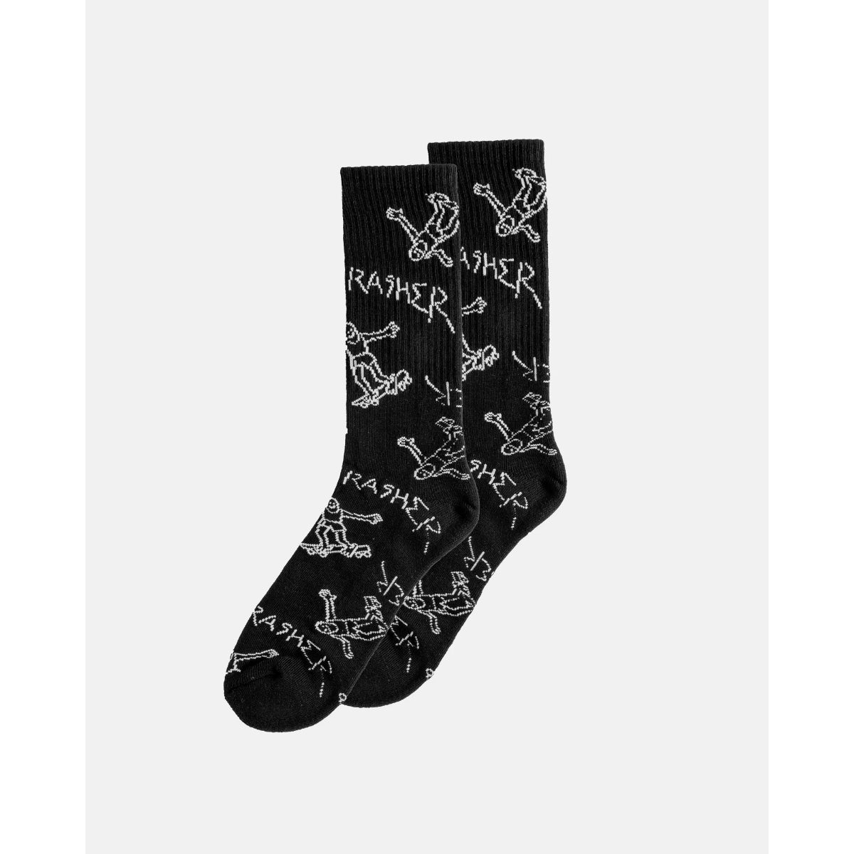 THRASHER GONZ CREW SOCKS - BLACK/WHITE