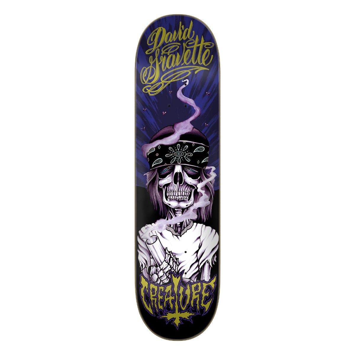 Creature Gravette Hippie Skull 20th Pro Skateboard Deck 8.3in x 32.2in