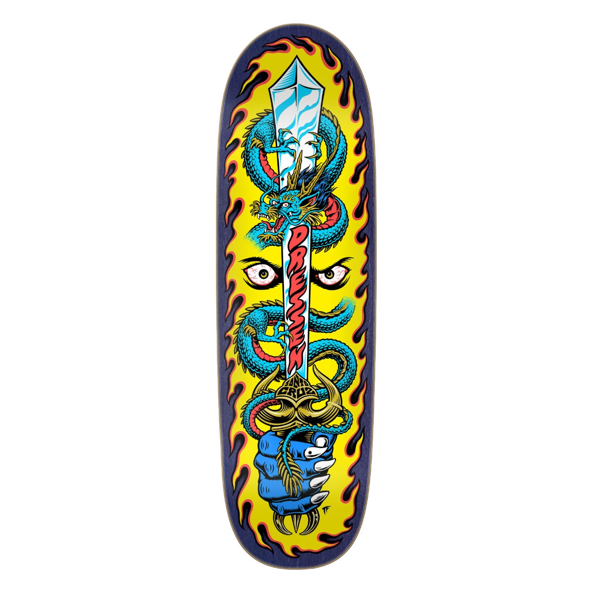 Santa Cruz Dressen Sword Pro Shaped Skateboard Deck 9.25in x 31.95in