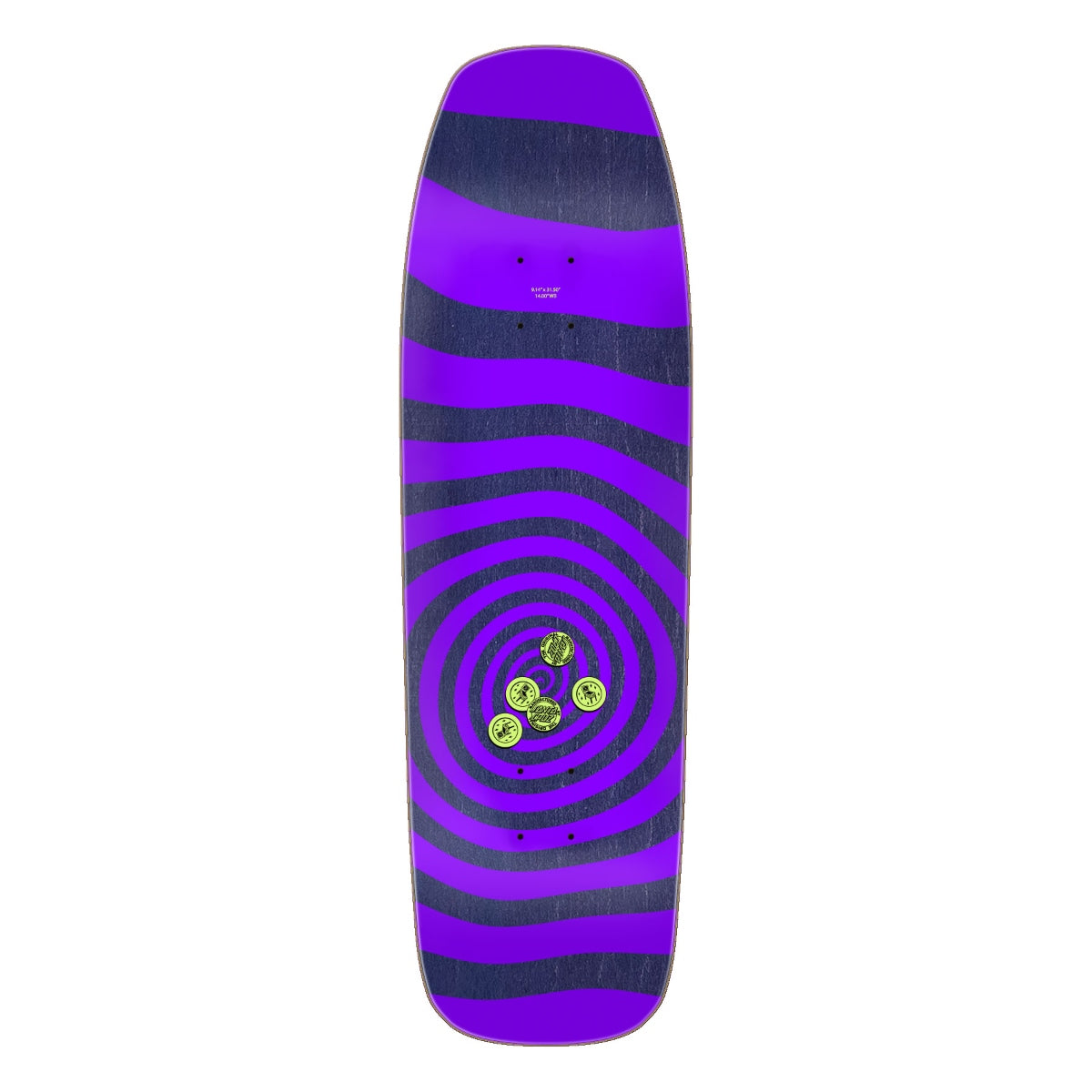 Santa Cruz Delfino Pinball Vision Pro Shaped Skateboard Deck 9.14in x 31.50in