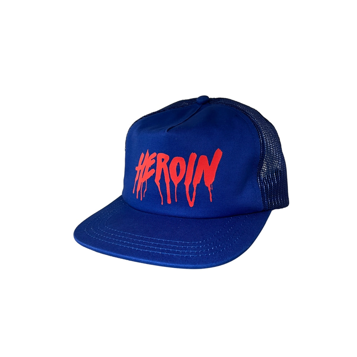 HEROIN DRIP TRUCKER SNAPBACK HAT ROYAL BLUE