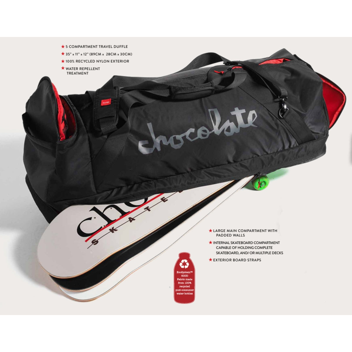 CHOCOLATE TRAVEL DUFFEL BAG