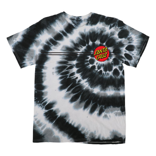 Santa Cruz Classic Dot S/S Heavyweight T-Shirt Swirl Black Mens