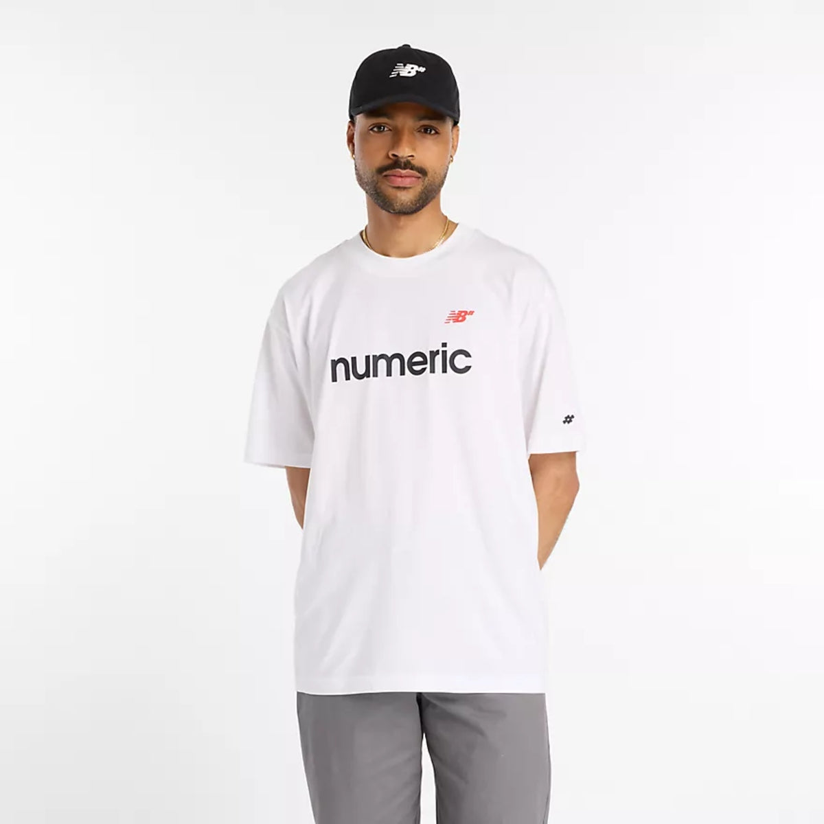 New Balance Numeric Linear Logo T-Shirt - White