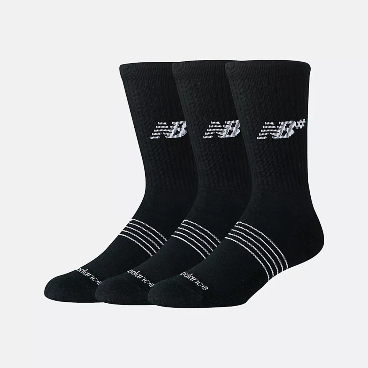 New Balance Numeric Active Numeric Crew Socks 3 Pack - Black