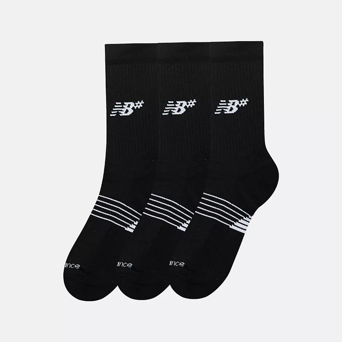 New Balance Numeric Active Numeric Crew Socks 3 Pack - Black
