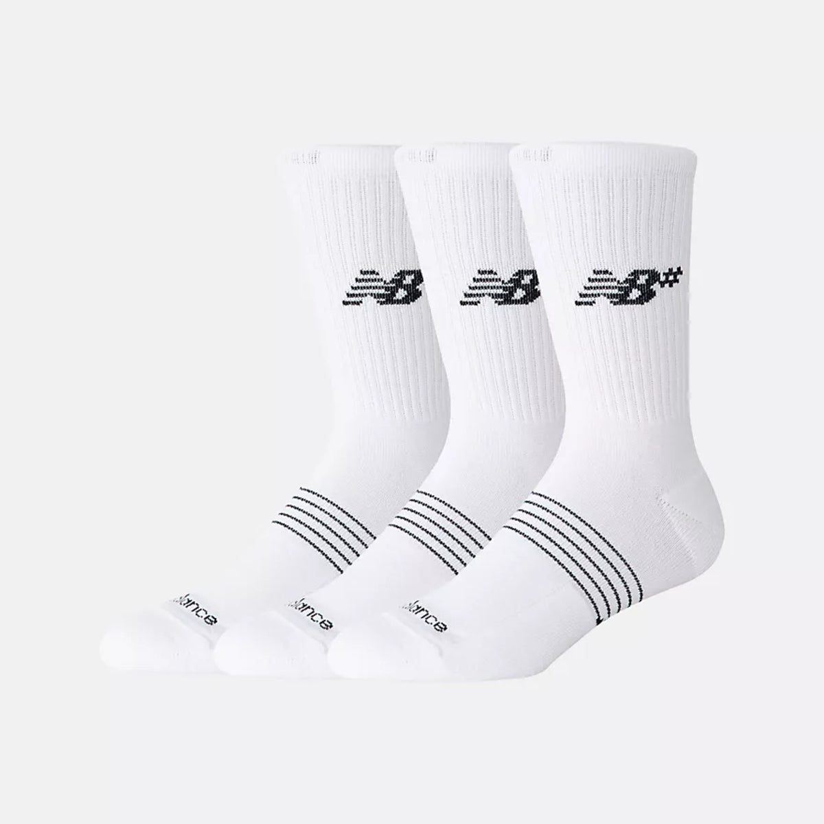New Balance Numeric Active Numeric Crew Socks 3 Pack - White