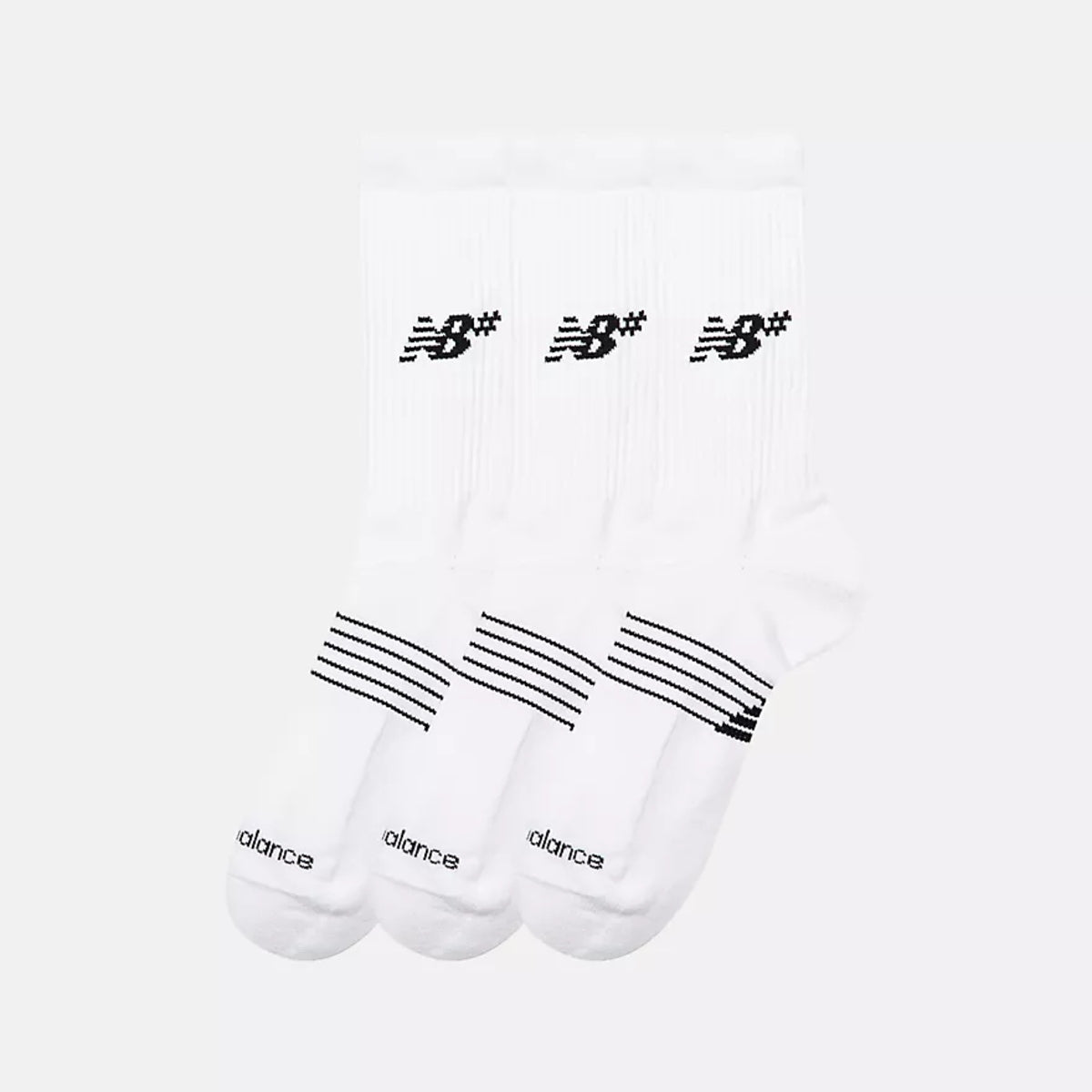 New Balance Numeric Active Numeric Crew Socks 3 Pack - White