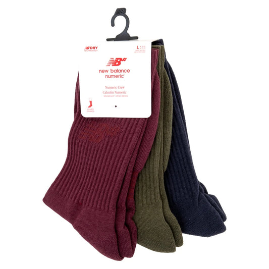 New Balance Numeric Active Numeric Crew Socks 3 Pack - Multi