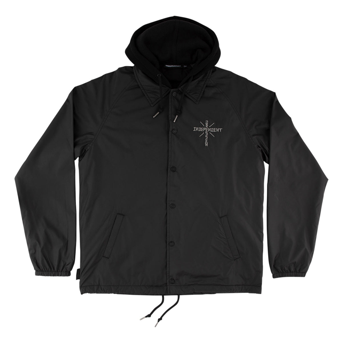 Independent Dressen Skull Rose Hooded Windbreaker Jacket Mens