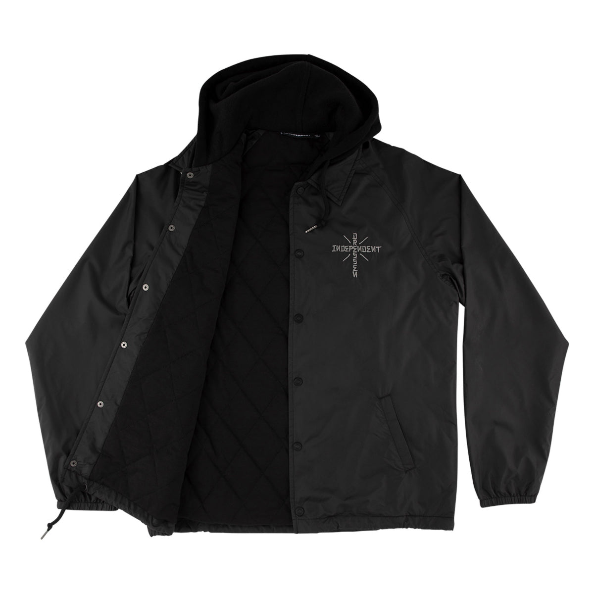 Independent Dressen Skull Rose Hooded Windbreaker Jacket Mens