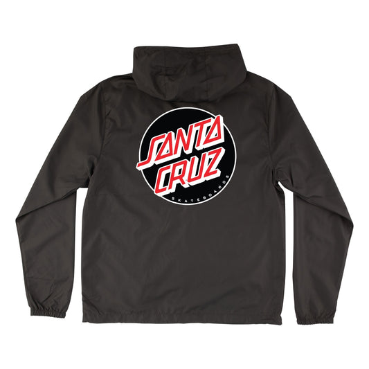 Santa Cruz Cruz Hooded Windbreaker Jacket Mens Graphite w/Black/Red