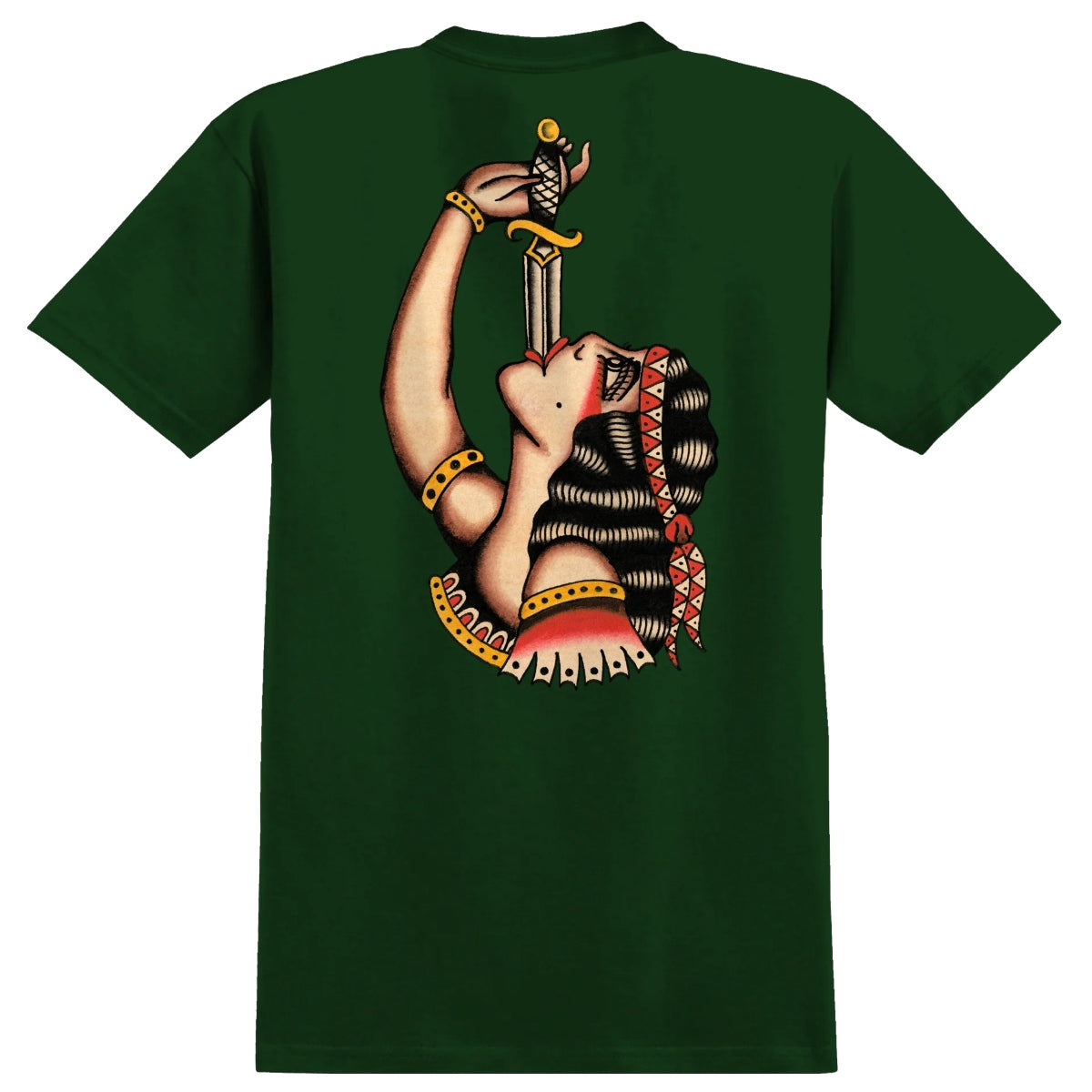 REAL SWORD SWALLOWER TEE FOREST w/ MULTI COLOR PRINTS
