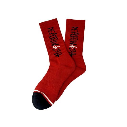 DEATHWISH DEATHSPRAY SOCKS CHERRY