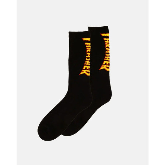 THRASHER FLAME SOCKS BLACK