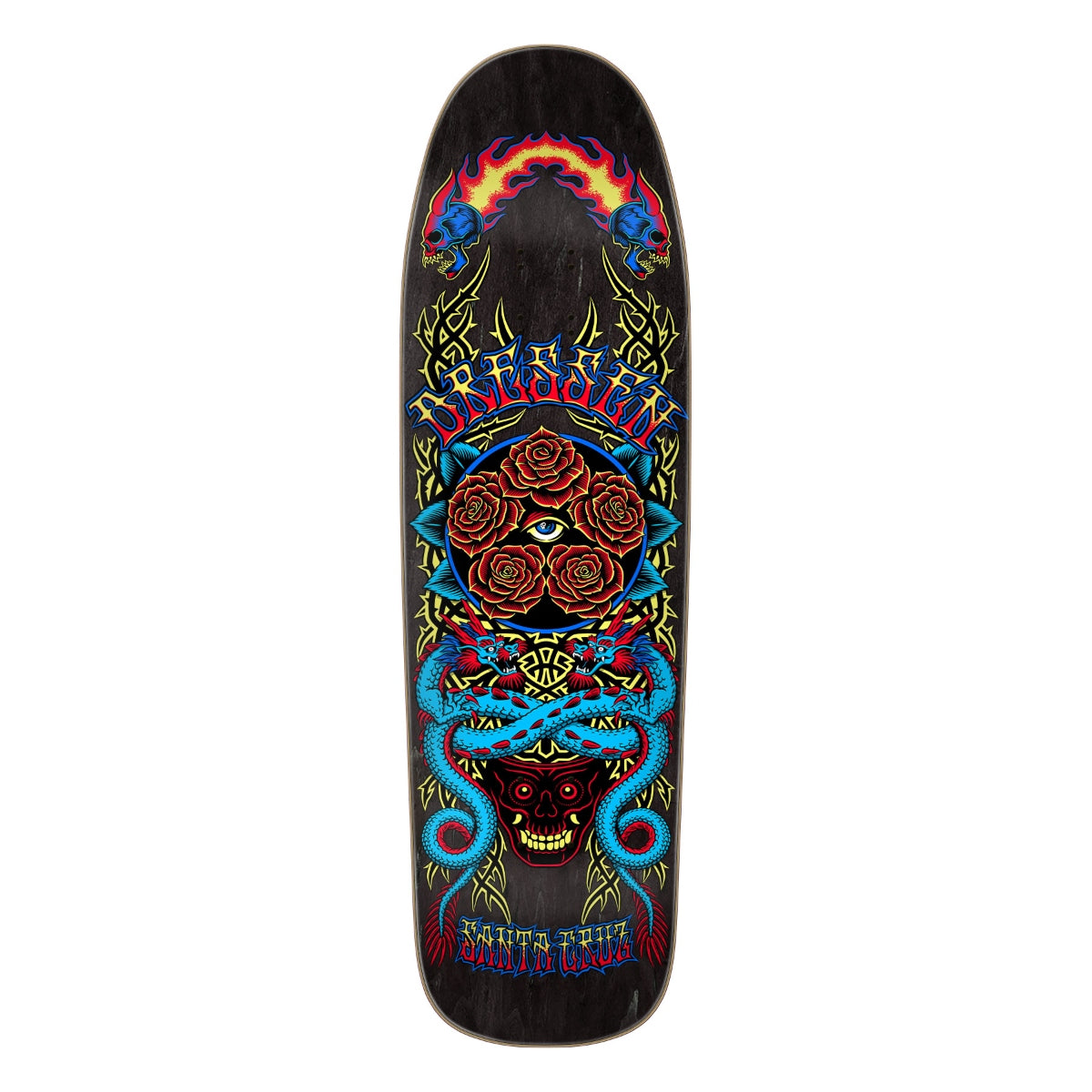 Santa Cruz Dressen Rose Crew Five Pro Shaped Skateboard Deck 9.30in x 32.36in