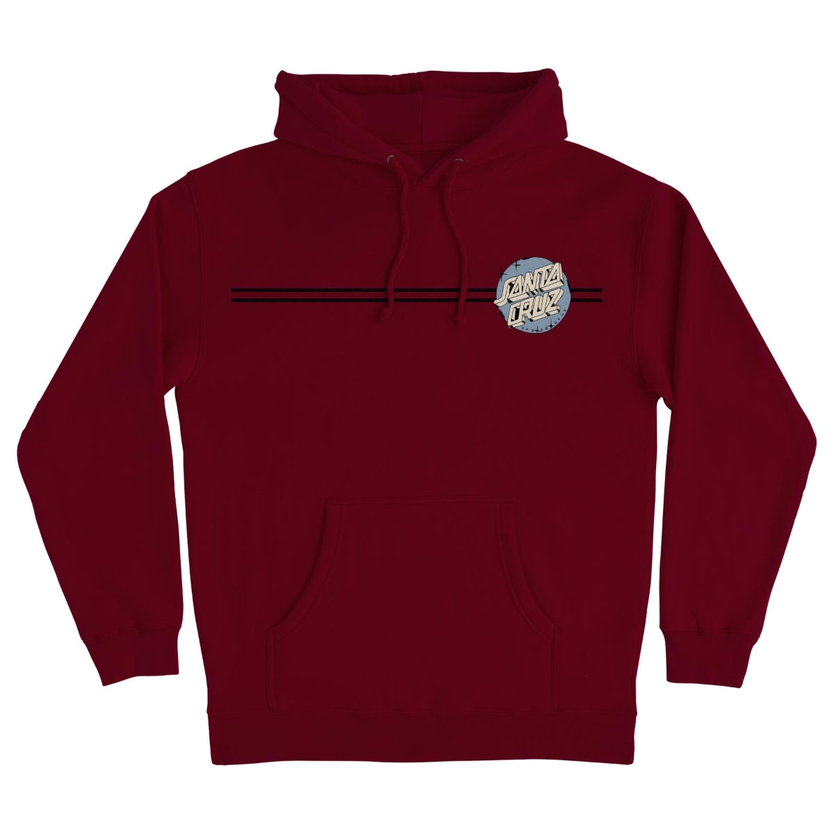 Santa Cruz Scrawl Brick Dot P/O Hooded Sweatshirt Mens Maroon