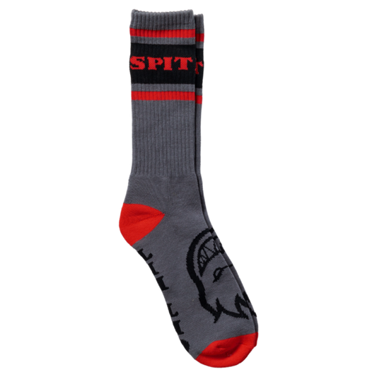 SPITFIRE CLASSIC '87 BIGHEAD SOCK CHARCOAL/RED/BLACK